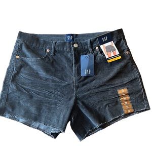 NWT Gap corduroy shorts black size 12